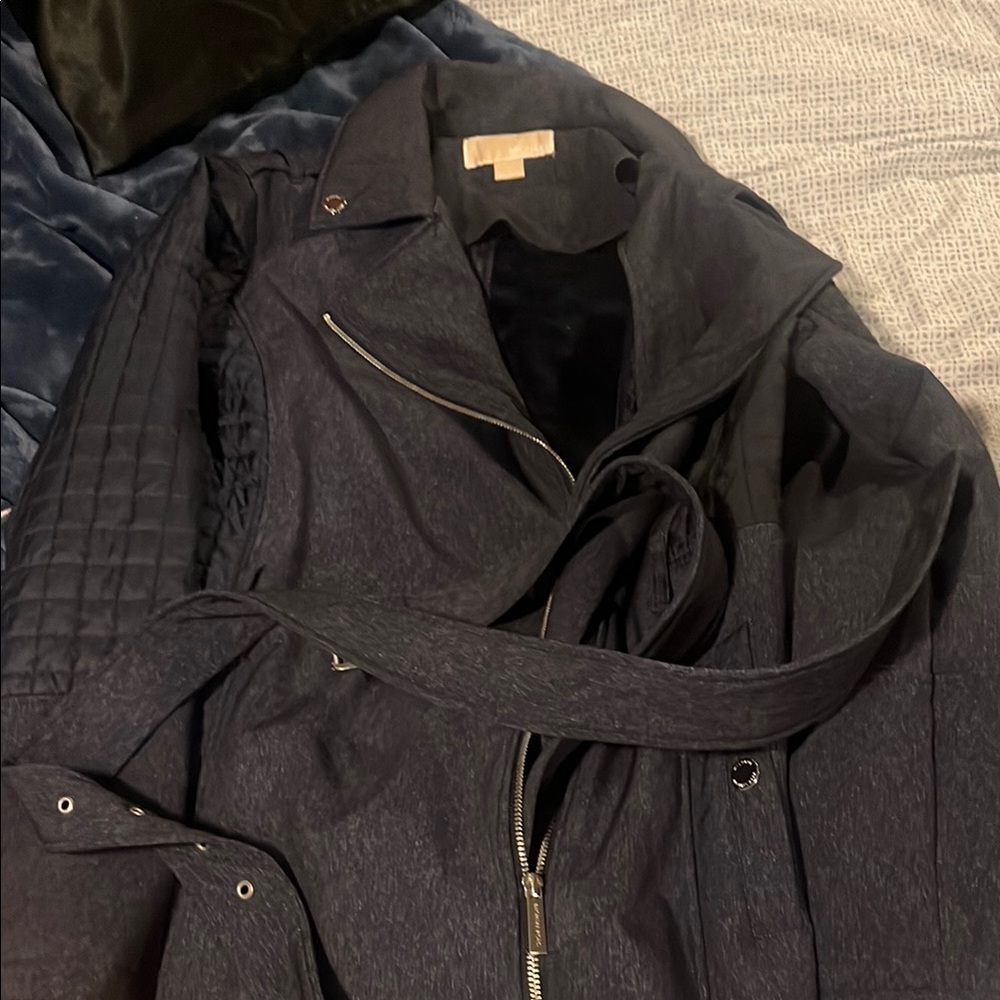Michael Kors Black Trench Coat Classic Elegant Design